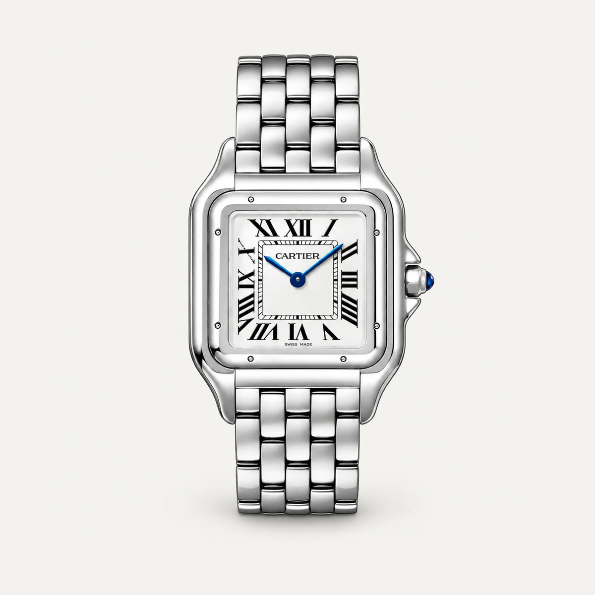 Panthère de Cartier Large — studio illustration checked against the real Cartier watch