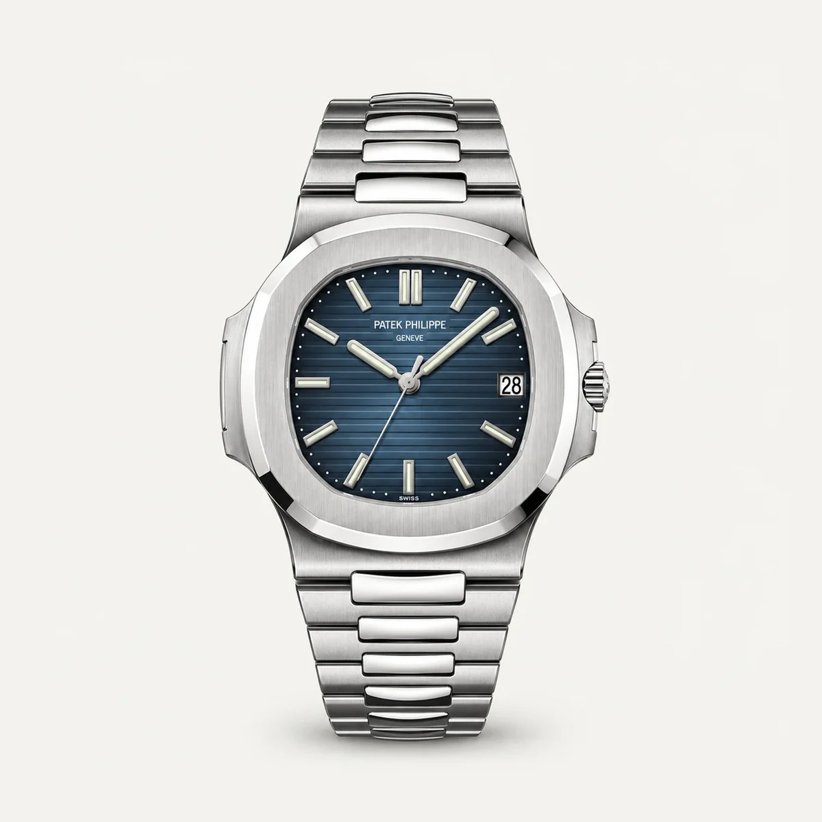 Patek Philippe Nautilus 5711/1A، ميناء أزرق · ستيل — صورة توضيحية وليست صورة للقطعة
