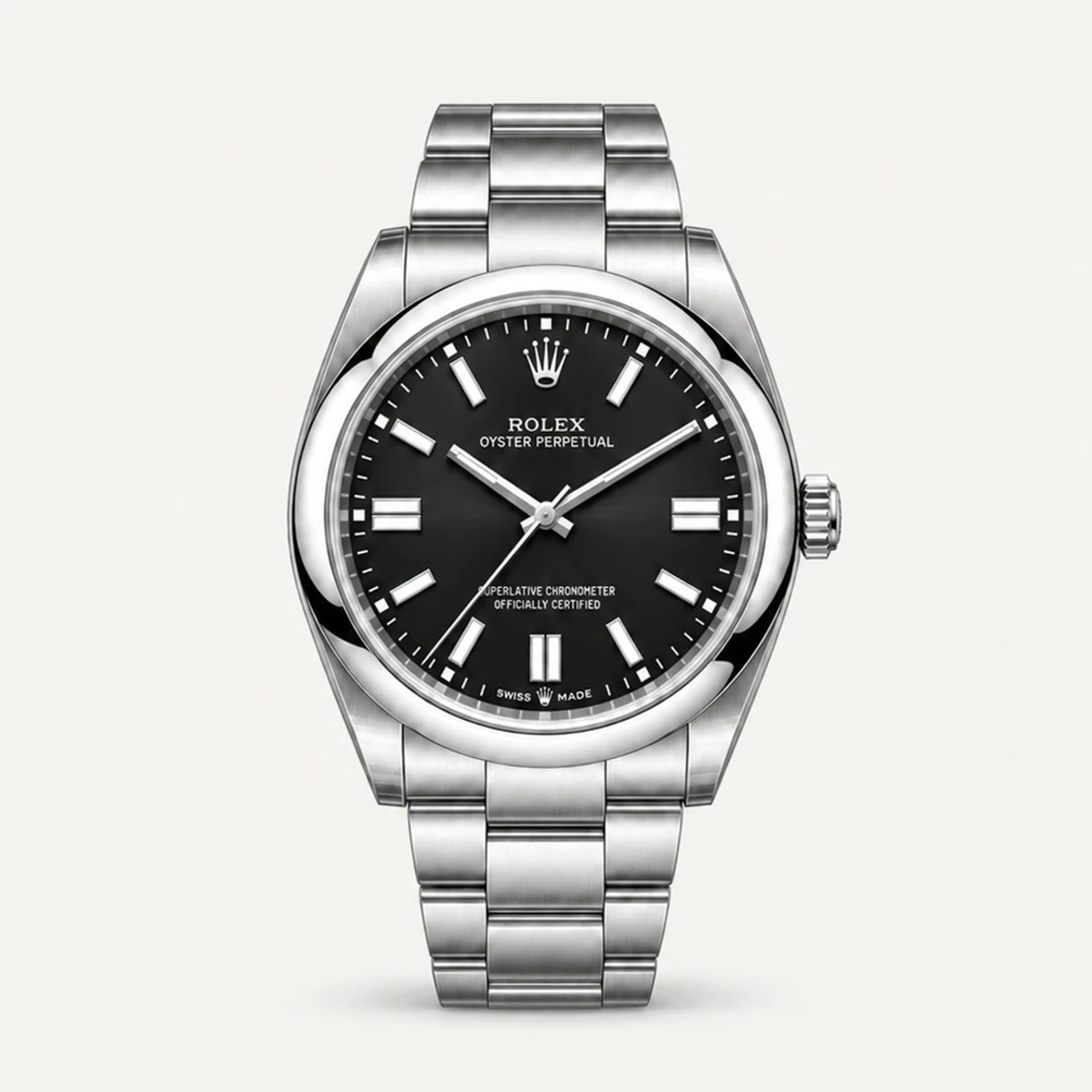 Rolex Oyster Perpetual 41، ميناء أسود — صورة توضيحية وليست صورة للقطعة