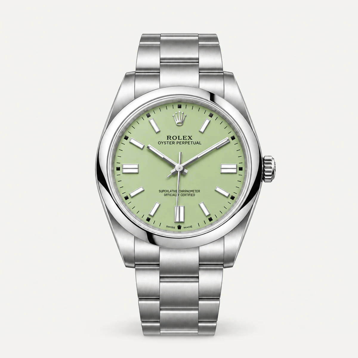 Rolex Oyster Perpetual 41، ميناء فستقي — صورة توضيحية وليست صورة للقطعة