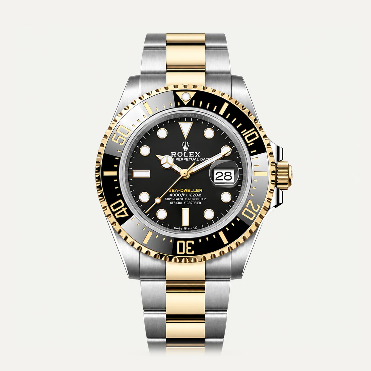 Rolex Sea-Dweller 43، ميناء أسود — صورة توضيحية وليست صورة للقطعة